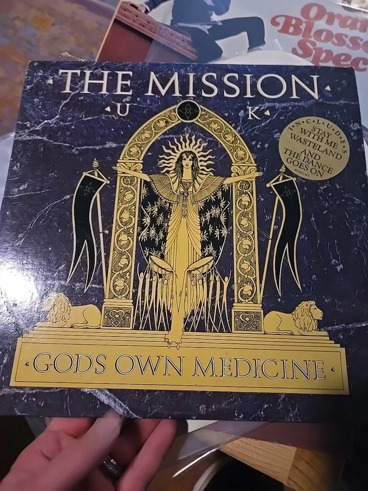The Mission Gods Own Medicine 1986 UK Vinyl Phonogram Goth vg+ - Image 1 of 4