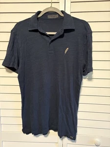 G/Fore Chechessee Creek Club Shirt Men Medium Polo 100% Cotton Navy Blue Logo - Picture 1 of 11