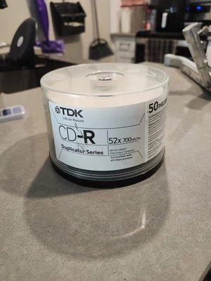 TDK CD-R White InkJet Printable Surface 50 Pieces 52x 700MB NEW SEALED - Image 1 of 2