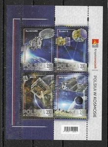 STAMPS - POLAND - 2022 - M/S - POLAND IN SPACE - SATELLITES - - Picture 1 of 1