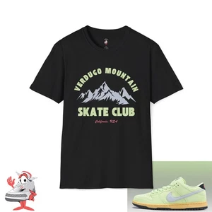 Matching Shirt For Nike Dunk SB Low Verdugo Mountains Volt Green Sneaker Match - Picture 1 of 13