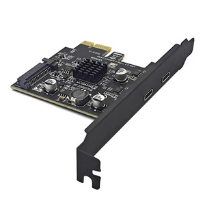 Nouvelle Carte PCIE TYPE-C à 2 Ports PCI Express 3.0 X1 Vers Carte D'Exten3604 - Photo 1/8