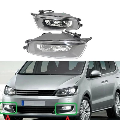 Luces antiniebla halógenas para parachoques delantero de 2 piezas para Volkswagen Sharan 2010-2018 Foto 1 de 4