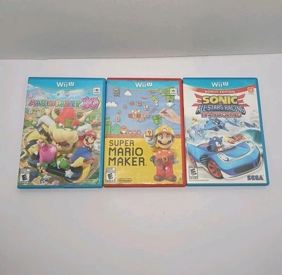 Лот товаров из 3 игр Super Mario Wii Mario Maker/Mario Party 10/Sonic All Stars Racing - Изображение 1 из 4