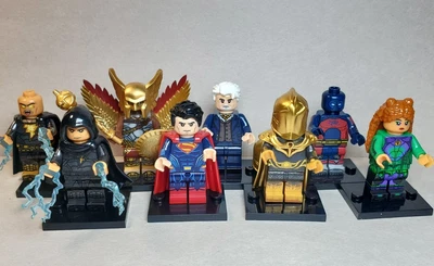 Paquete de 8 minifiguras personalizadas de Lego DC Superhéroes Liga de la Justicia y Black Adam Foto 1 de 4