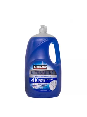 Jabón líquido para platos Kirkland Signature Ultra Shine, fresco (90 onzas líquidas) Foto 1 de 2