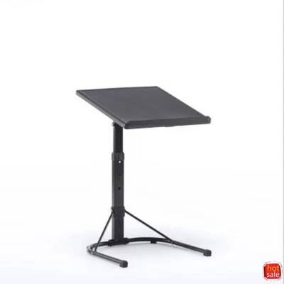 Peakform Adjustable Height Folding Tray Table Black