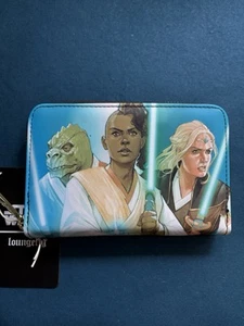 Loungefly Star Wars hard tag Fly high republic Zip Around Wallet NWT Collect - Picture 1 of 3