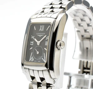 Vintage [N MINT] Longines Dolce Vita L5.155.4 Black 20mm Qz Ladies Watch JAPAN - Picture 1 of 13