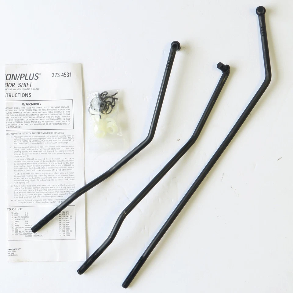 HURST 4 Speed Saginaw 441 Linkage RODS set of 3 for Install Kit 3734531 NEW - Image 1 of 1