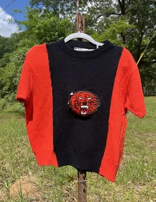 Camiseta Dehen Oficial Acrílico Tigre Tejido Cheer Años 70 De Colección Talla Pequeña De Colección Foto 1 de 4