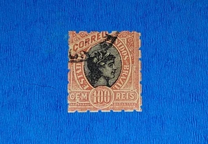 Brazil orange and black stamp. Rhm # 93L Republican dawn series. - Picture 1 of 4