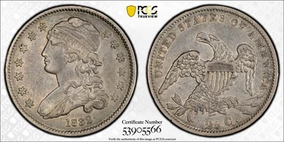 1832 25C PCGS VF35 Capped Bust Quarter 53905566 - Image 1 of 2