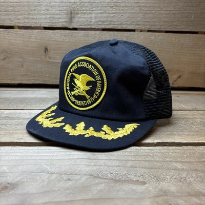 Vintage NRA National Rifle Association Black K Products Snapback Trucker Hat Cap - Image 1 of 4