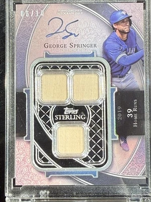 2022 Topps Sterling Swings Autographed George Springer /10 - Image 1 of 2