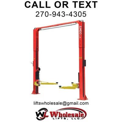 New AMGO OH-9 9,000 lb 2-Post Overhead Lift Direct Drive Super-Asymmetric Arm Foto 1 de 4