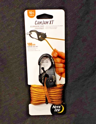 Nite Ize CamJam Aluminum Rope Tightener with 10FT Rope - NCJSA-29-R3 - Image 1 of 3