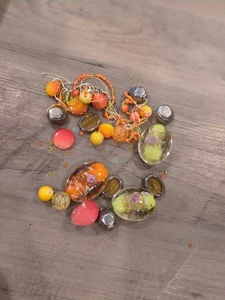 Vintage venezianische Murano Glasperlen Halskette große Perlen Glas für Teile wie besehen - Bild 1 von 9