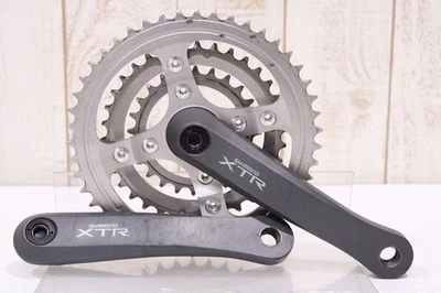 VINTAGE SHIMANO XTR FC-M951 VTT CRANKSET 167.5mm 48/34/24T 3x9s OCTALINK USED - Photo 1/4