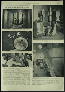 New Atomic / Nuclear Reactor Kjeller Oslo Norway 1951 Magazine Page Article - Picture 1 of 1