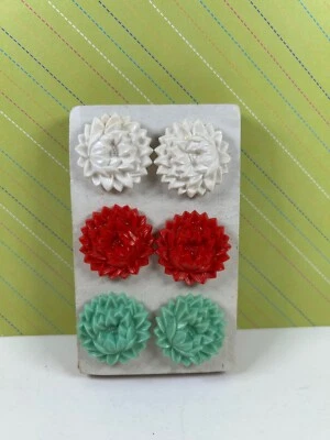 6 Pares de Cortinas Florales Flor Afileres de Colección Años 40 Corbatas de Plástico Foto 1 de 4