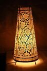 Indian Handicraft Floral Leather Puppetry Floor Table Lamp Festive Diwali Decor