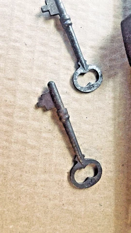 Pair Vintage Sliding door/barn door KEYS only No lock or parts of lock Cover