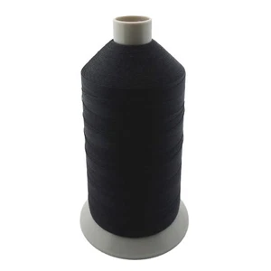 Hilo de tapicería de nailon unido negro talla 138, Tex 135, 16 oz. 3000 yardas - Imagen 1 de 1
