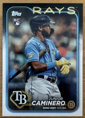 2024 Topps Update Tampa Bay Rays Team Set 12 Cards Junior Caminero Rookie Debut - Image 1 of 2