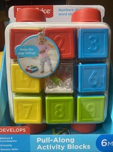 Fisher Price Pull Along Activity Blocks Brand NEW  Kids Infant - Picture 1 of 2