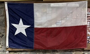 Vintage 1980s USA Texas Flag By ABC Flag MFG.CO . Texas Nylon Appliqué Star GC - Picture 1 of 2