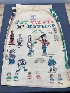 VTG 1960s New Castle, IN Hand-Drawn Corduroy Skirt Class of '60 Senior Cords - Picture 1 of 15