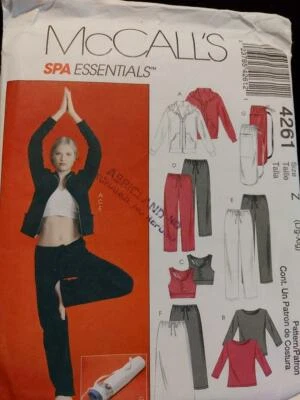 McCall's 4261 Spa Essentials Misses Jacket, Tops, Pants, Skirt & Bag Size L-XL - Image 1 of 2