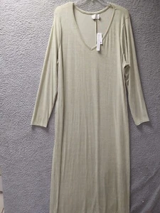 Asos Design Curve Maxi Dress Womens Size 26 Green Shimmer NWT - Picture 1 of 9