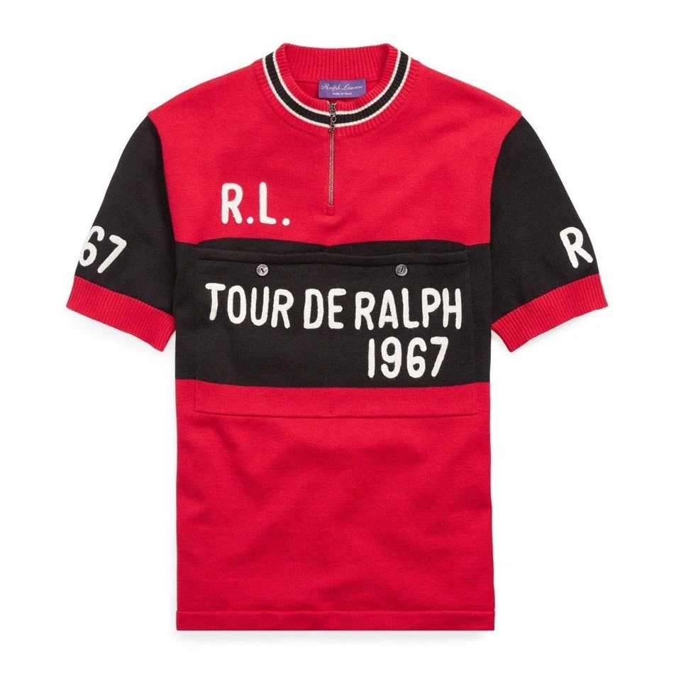 995 美元 Ralph Lauren 紫色标签男式限量羊毛 Tour De Ralph RL 1967 毛衣 — 第 1/3 张图片