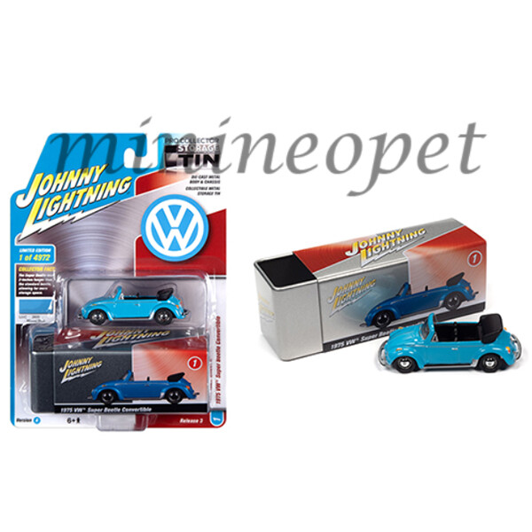 ジョニーライトニング　1975 VWスーパービートルコンバーチブル（ホワイトL） Amazon.com: Johnny Lightning 1975 VW Super Beetle