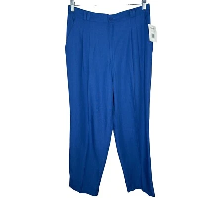Vintage 80s-90s Kathie Lee True Blue Slacks Business Pants Size 16 Petite Pleat - Image 1 of 4