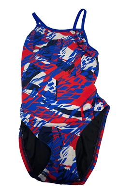 Traje de baño Dolfin One Piece para mujer TALLA 30 ROJO BLANCO AZUL NUEVO Foto 1 de 4