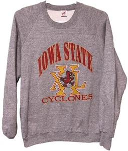 Vintage Iowa State Cyclones Crewneck Sweatshirt Gray XXL Made In USA Jerzees - Picture 1 of 4