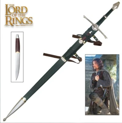 SENHOR DOS ANÉIS - ESPADA STRIDER'S RANGER com réplica de BAINHA/ADAGA - Imagem 1 de 4