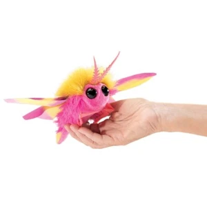 NEW PLUSH SOFT TOY Folkmanis 8007 Mini Rosy Maple Moth Finger Puppet - Picture 1 of 2