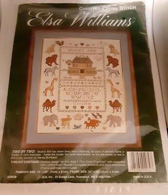 Kit de punto de cruz contado con arca de dos por dos de Elsa William's en bolsa sin abrir Foto 1 de 4