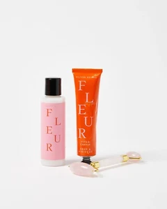 Oliver Bonas Fleur Rose & Hibiscus Face & Body Care Unwind Set - BRAND NEW