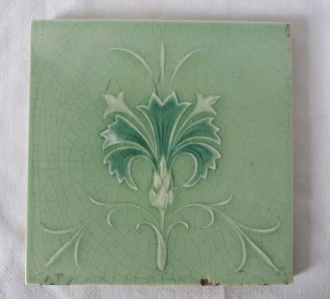 PILKINGTON ART NOUVEAU 6 INCH ANTIQUE TILE (J) Cover