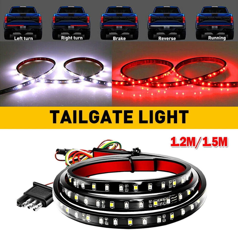 Tira de LED de 60" compatible con Chevy Dodge Ford Truck Barra de luz de portón trasero Señal de freno de marcha atrás Foto 1 de 1