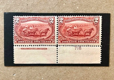 U.S. #286 Mint NH Plate # Pair     Catalog $160.00 - Image 1 of 2