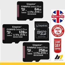 Kingston Micro SD Card 64GB 128GB 256GB Class 10 SDXC Phone Memory & Adapter UK