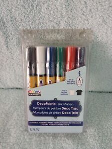Marvy Uchida deco fabric paint markers 6pc.set  model 222-6a
