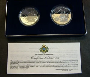 Vasco Da GAMA - Giovanni CABOTO PROOF San Marino 1997 Original Box & Coa - Imagen 1 de 5