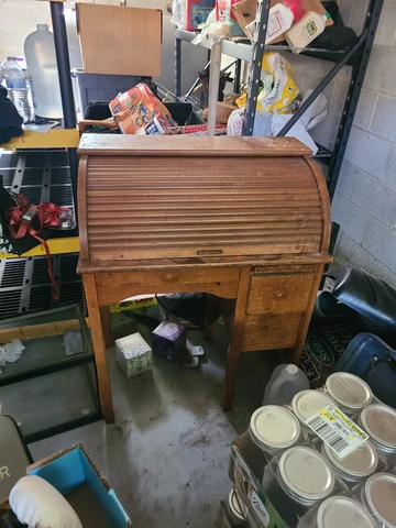 Roll top desk. Used Cover